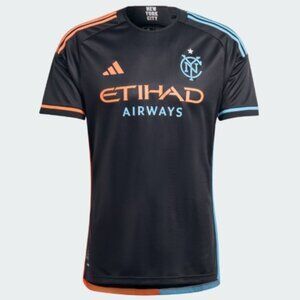 Adidas New York City FC 24/25 Away Black Men's Large Soccer Jersey HZ6206